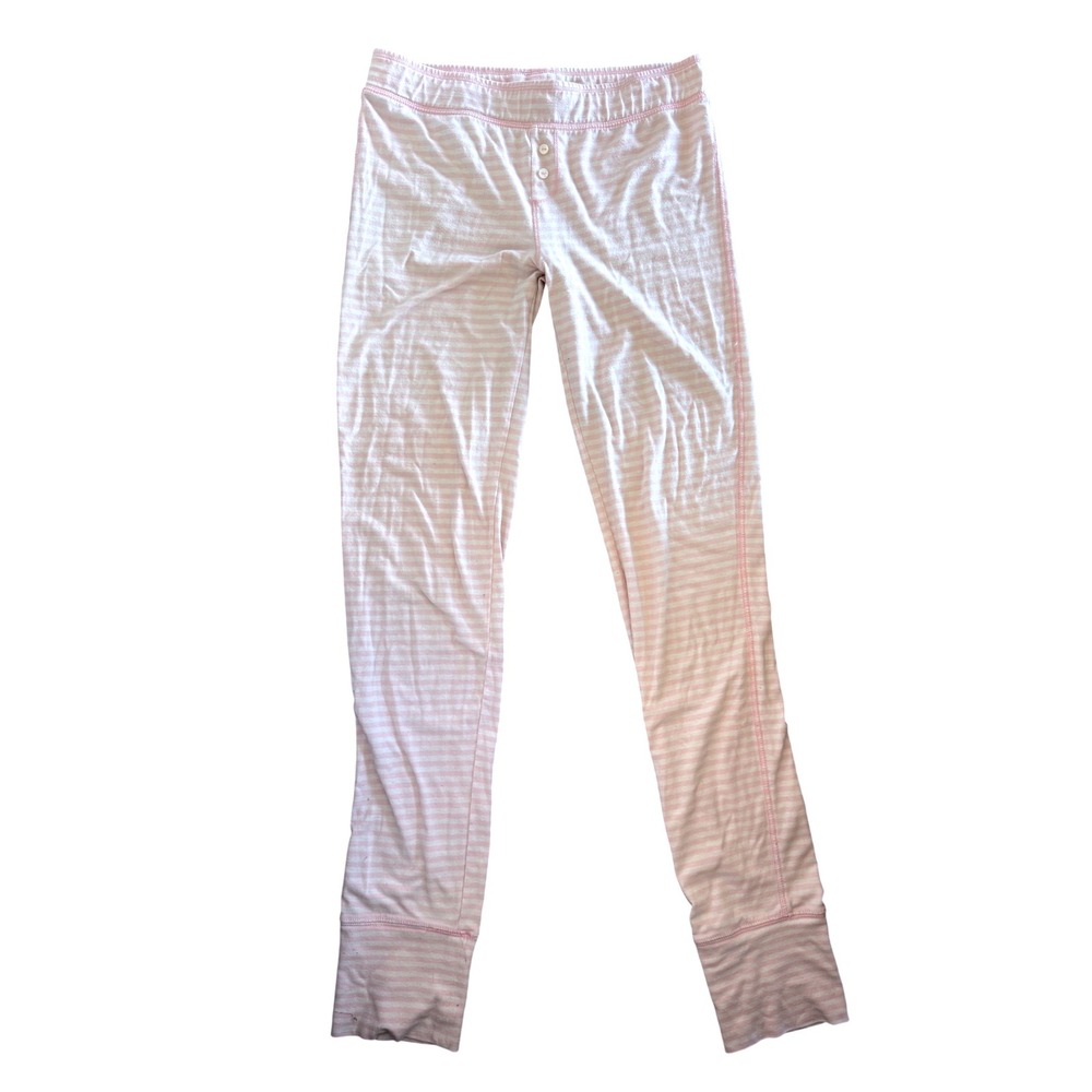 Victoria's Secret Pajama Pants Pink Striped Leggings Coquette Loungewear XS